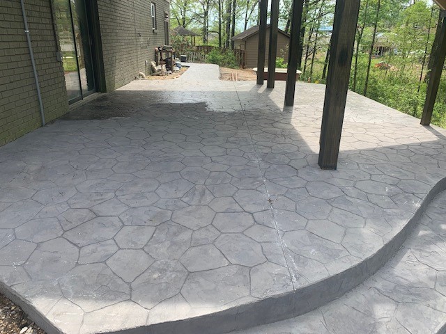 Stamped Patio and Stairs