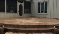 Stone Stamped Stained Concrete Patio